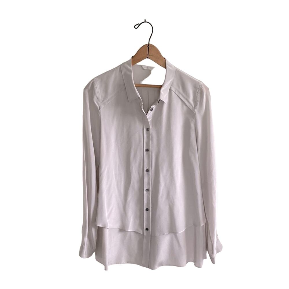 Poetry Long Sleeve Peplum Silk Blouse